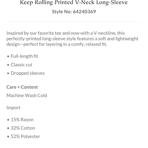 Free people keep it rolling V Neck long sleeve size small SOLD OUT - Picture 2 of 3